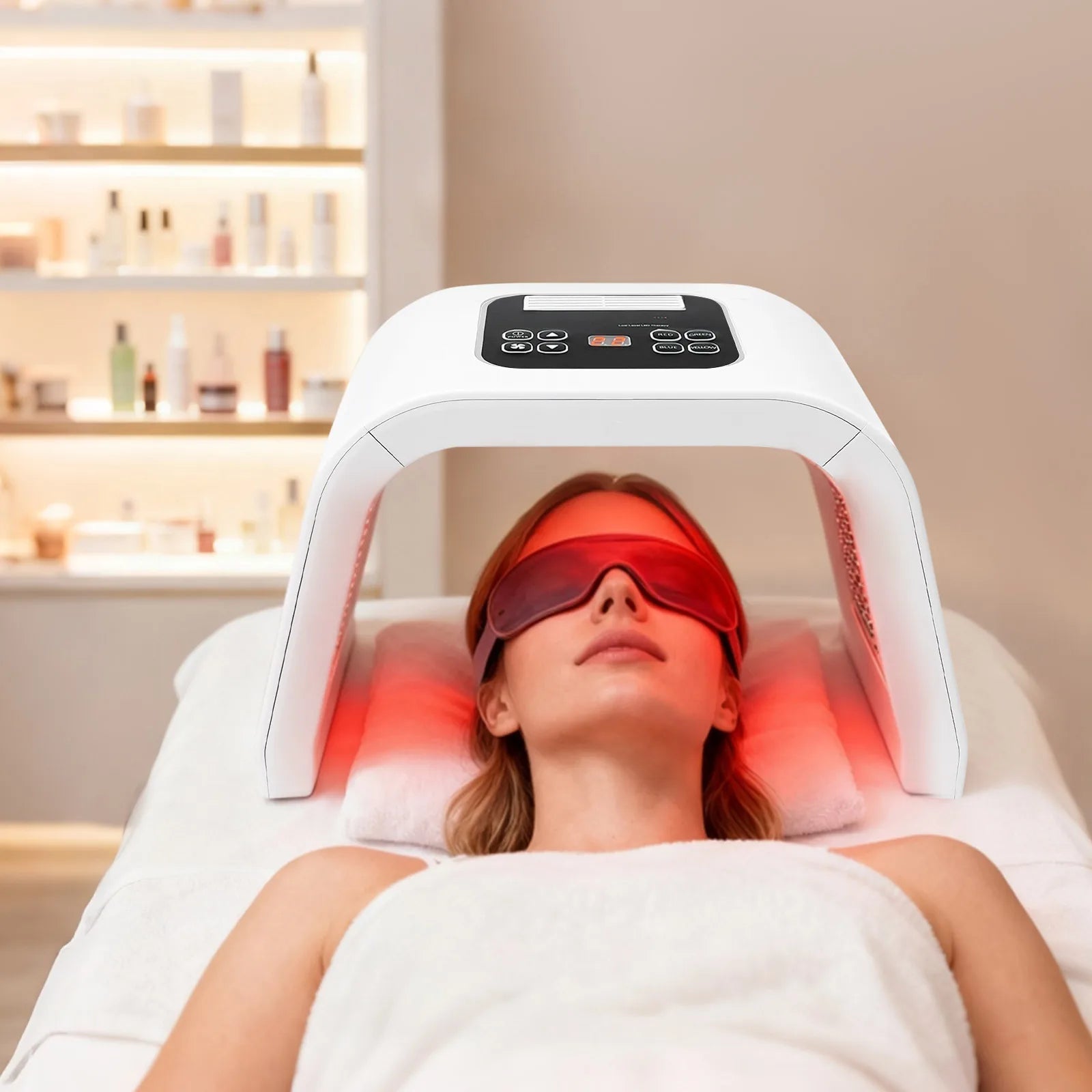 Vintergloed 7-Farve LED Ansigtsmaske